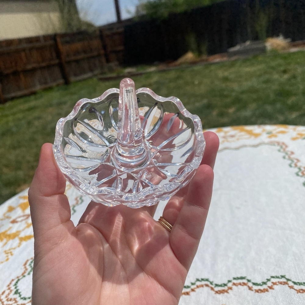 Vintage glass ring dish